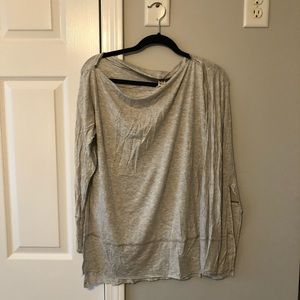 Free People boat neck long sleeve tee